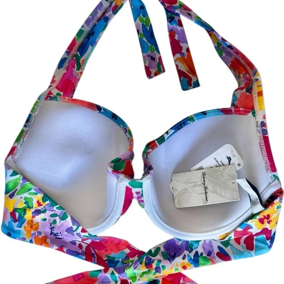Tommy Bahama Watercolor Floral Underwire Cup Bra, 34D or 36C - Picture 9 of 12